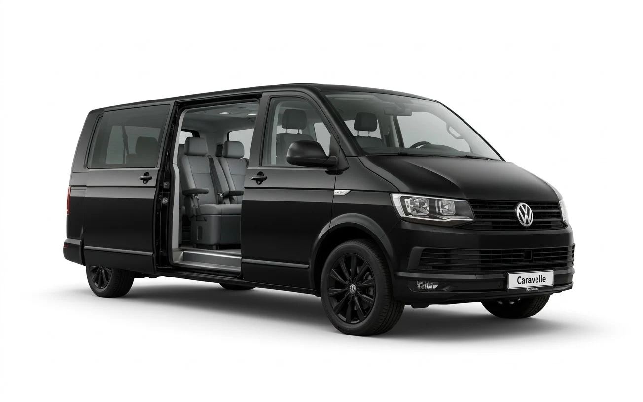 Volkswagen Caravelle 02, front three-quarter exterior view