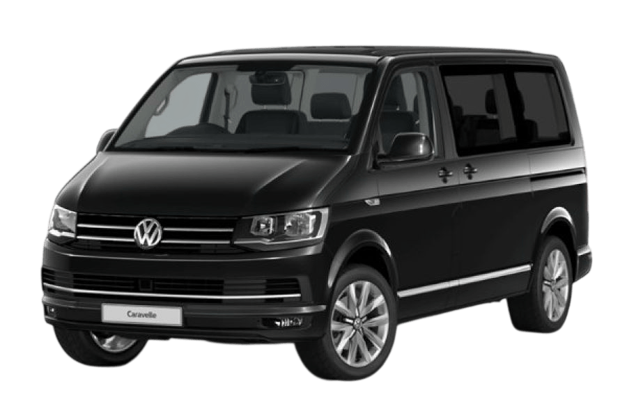 Volkswagen Caravelle 01, front three-quarter exterior view