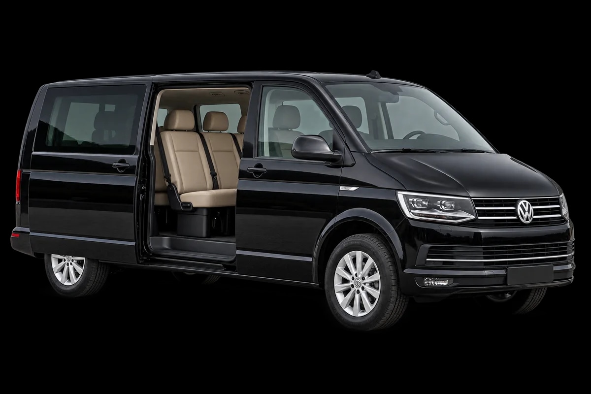 Volkswagen Caravelle 02, front three-quarter exterior view